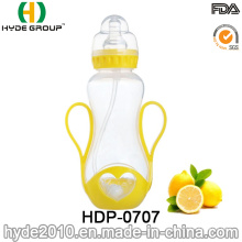 Neu 250ml PP BPA frei Plastikflasche, maßgeschneiderte Kunststoff Baby Babyflasche (HDP-0707)